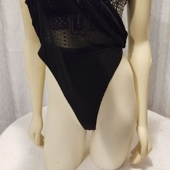 Rhinestones Jewel Elegant SpandexPartially linedCrystal embellished two P - Picture 6 of 15